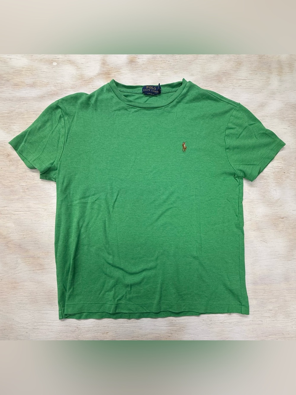 Ralph Lauren Green Short-Sleeve Crewneck Tee with Pony Logo Men’s Small